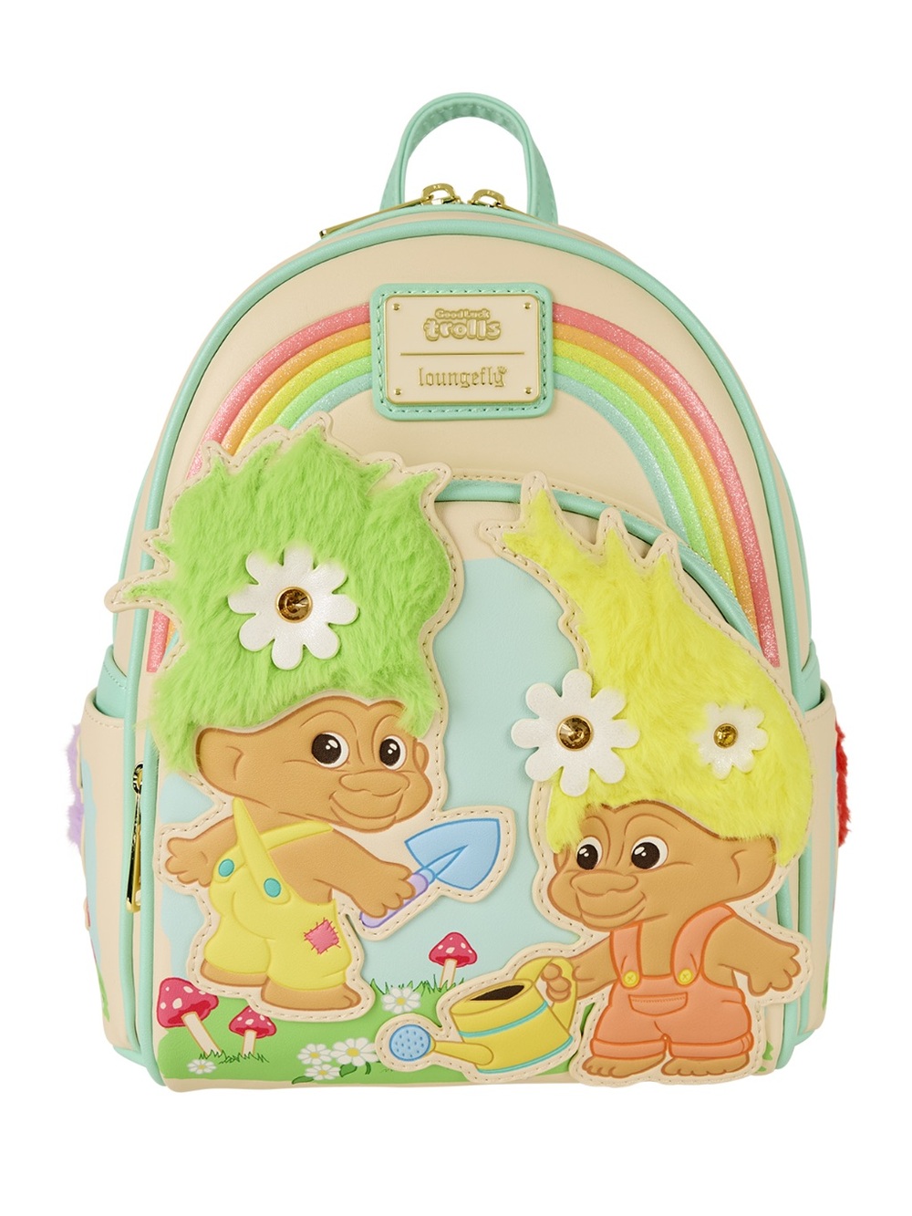 NWT Loungefly Classic Trolls Glitter Mini Backpack